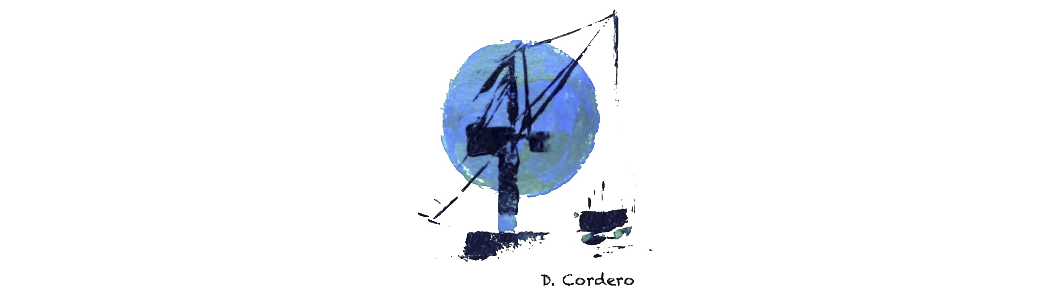 Logotipo de Diana Cordero, pintora de arte industrial y paisajes portuarios