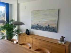 "Casa Coruxo Vigo" - Acrílico formato grande 97x146cm