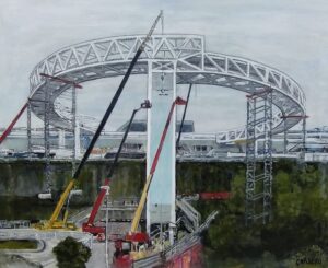 "HALO en construcción " Acrílico sobre lienzo 50x60cm