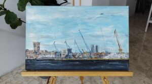 "Puerto de Vigo" - Acrilico sobre lienzo