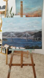 "Puente de Rande" - Acrílico sobre lienzo 65x81cm
