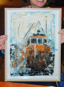 "Barco - Regalos de cumple" - Acrílico en papel Canson A3