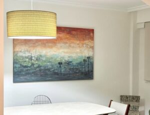 “Horizonte tranquilo “ Acrílico con espátula 100x160 cm